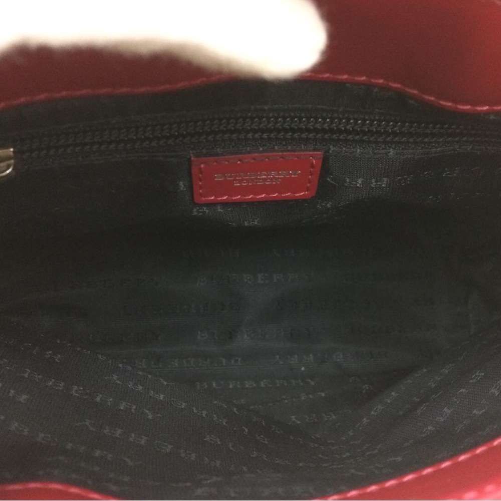 Burberry Red and Tan Checkered Women's Bag - Picture 9 of 16